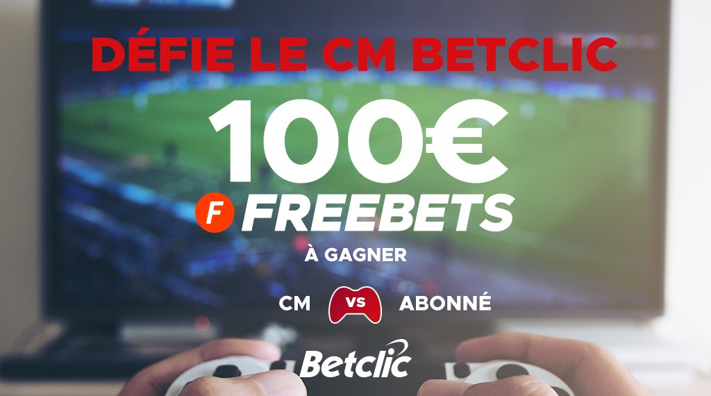 Betclic's tweet photo. 😉 Nouvelle année... mais on ne change pas les bonnes habitudes ! On lance un petit #DefieLeCM ! Si tu arrives à battre le CM : 100€ de Freebets pour toi 🤑🤑

➡ RT pour tenter ta chance

⚠ Le match sera streamé et se jouera à 17h30 👀 https://t.co/SPhpSber34