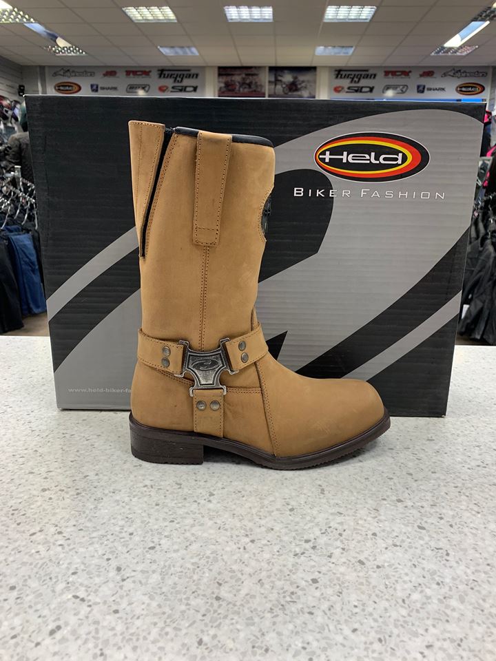 JTS Biker Clothing on Twitter: "Held Nevada II Boots! 🙂 An all year round  chopper/Harley style boot, with a waterproof, windproof and breathable  membrane. Constructed from a premium cowhide leather with all