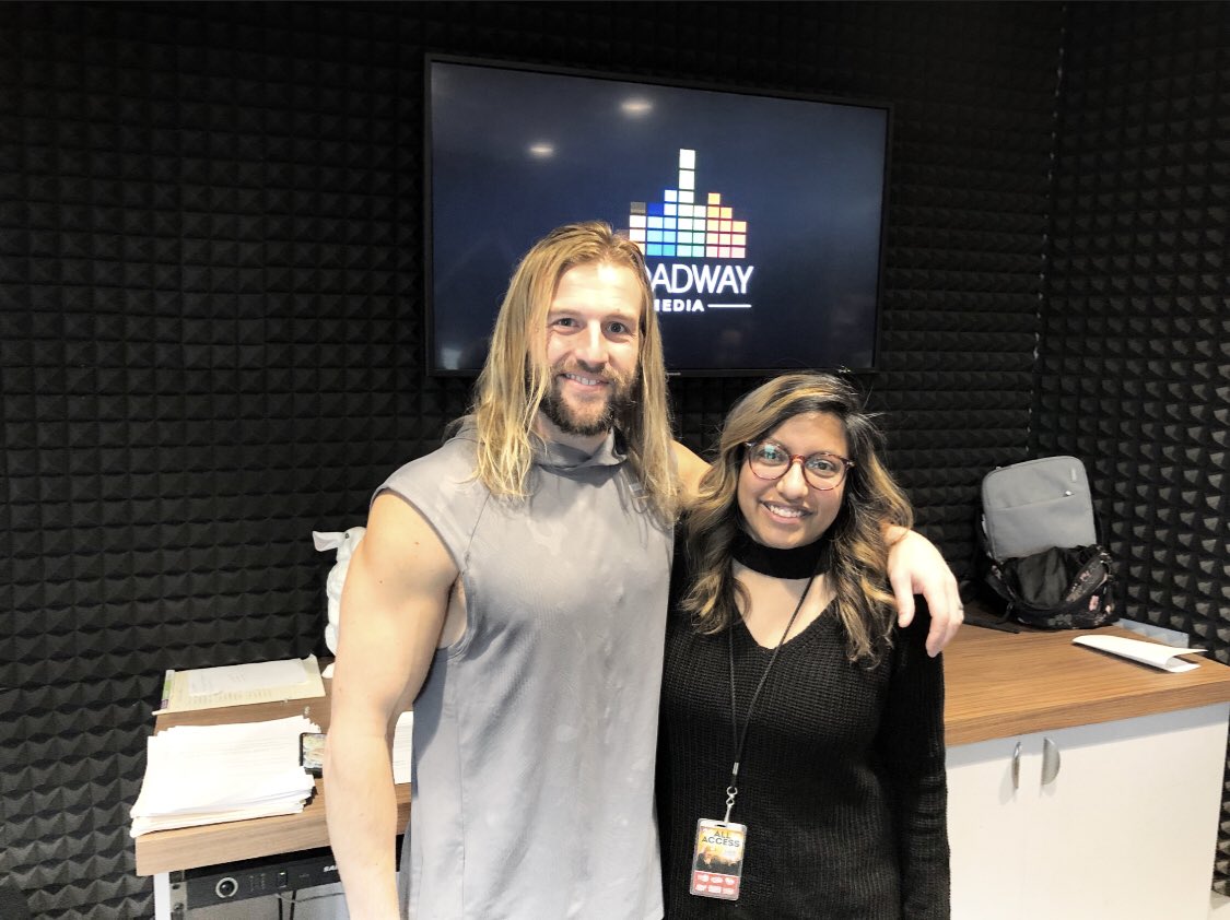 TheSaraNoH's tweet photo. Got to meet @nbctitangames Titan @Coleabiahiii in studio today! Good luck in the final competition! ππͺ
#NoHAdventures #Mix1051Utah #MixMorningFix #ColeWadsworth #TheTitanGames #TheRock #SLC #SaltLakeCity #DowntownSLC @TheRock https://t.co/tEkVwKNCTF