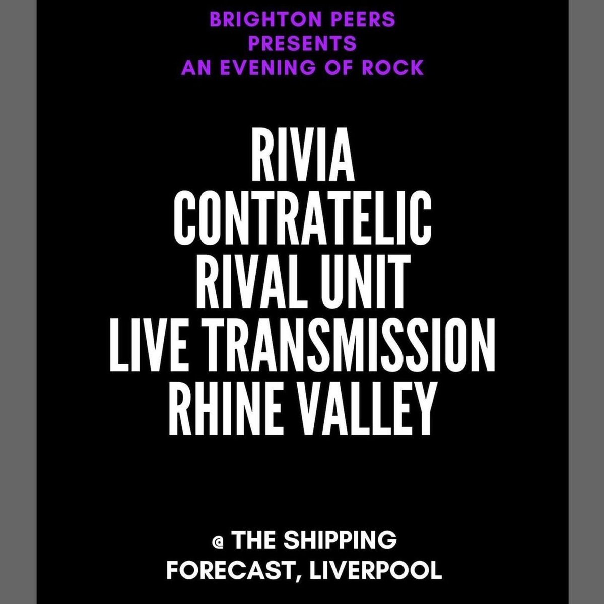 rivalunit's tweet photo. We are Kicking off 2019 with a great gig THIS Saturday at The Shipping Forecast, Liverpool. 5 great acts for £5 total bargain! doors 8pm £5otd. Come say Hi! 
#livemusic #liverpool #music #liverpoolmusic https://t.co/mic3laziMN