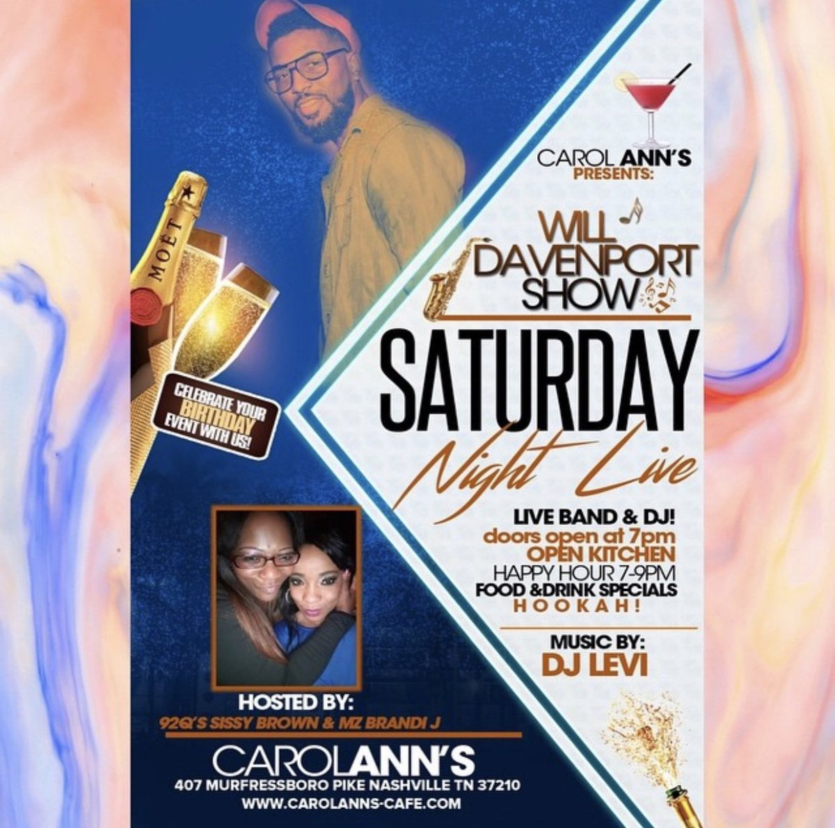 willdavenport's tweet photo. This Saturday! I need see you there!! @carolannscafe #willwillsing #livemusic #guitar #soul #rnb #nashville https://t.co/kHgoFTVq7Y