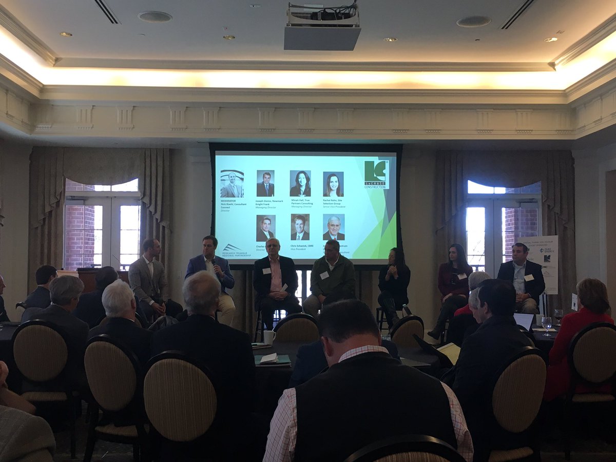 FrankliNCoEDC's tweet photo. Great having our friends from @ConsultantConn @knightfrank @TPCTax @SiteSelectionGr @CBRE @DeloitteUS @LocationConsult visit @TriangleRegion and provide their time and comments on our great #ResearchTriangle Region. #GrowFrankliNCo #TriRegionSummit https://t.co/L8lyh6bXYi