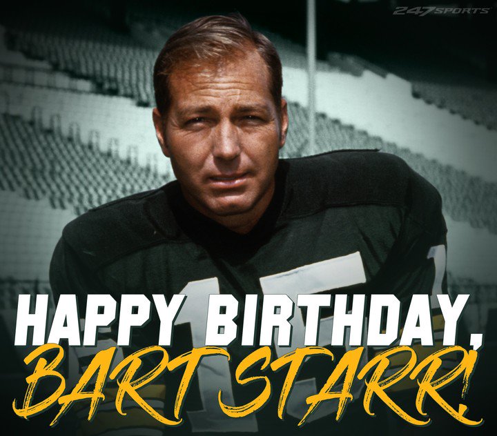 Happy Birthday to legend Bart Starr who is 85 years young today. 