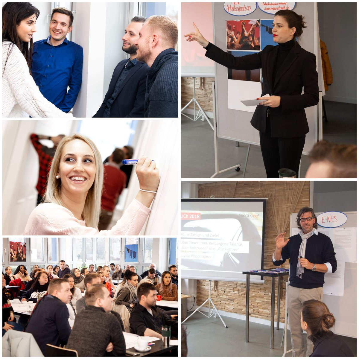 PHOCUSDC's tweet photo. Volle Motivation zum Jahresbeginn! Alle Phocusianer haben in unserem eintägigen Workshop konstruktiv an Verbesserungen für 2019 mitgewirkt. Die Köpfe haben geraucht – aber es hat wahnsinnig viel Spaß gemacht! #motivation #workshop #companygoals #teamwork #phocusdc https://t.co/YLHSd7fZFJ