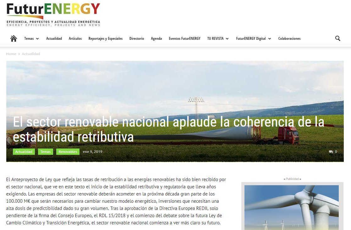 APPA_Renovables's tweet photo. En @FuturEnergy_ nos hablan sobre la tasa de rentabilidad razonable. El Anteproyecto de Ley propuesto la fija para los dos próximos períodos regulatorios para los #proyectos #renovables anteriores al #RDL9/2013.  https://t.co/AnozerEkX4 https://t.co/acDy8HCvSM