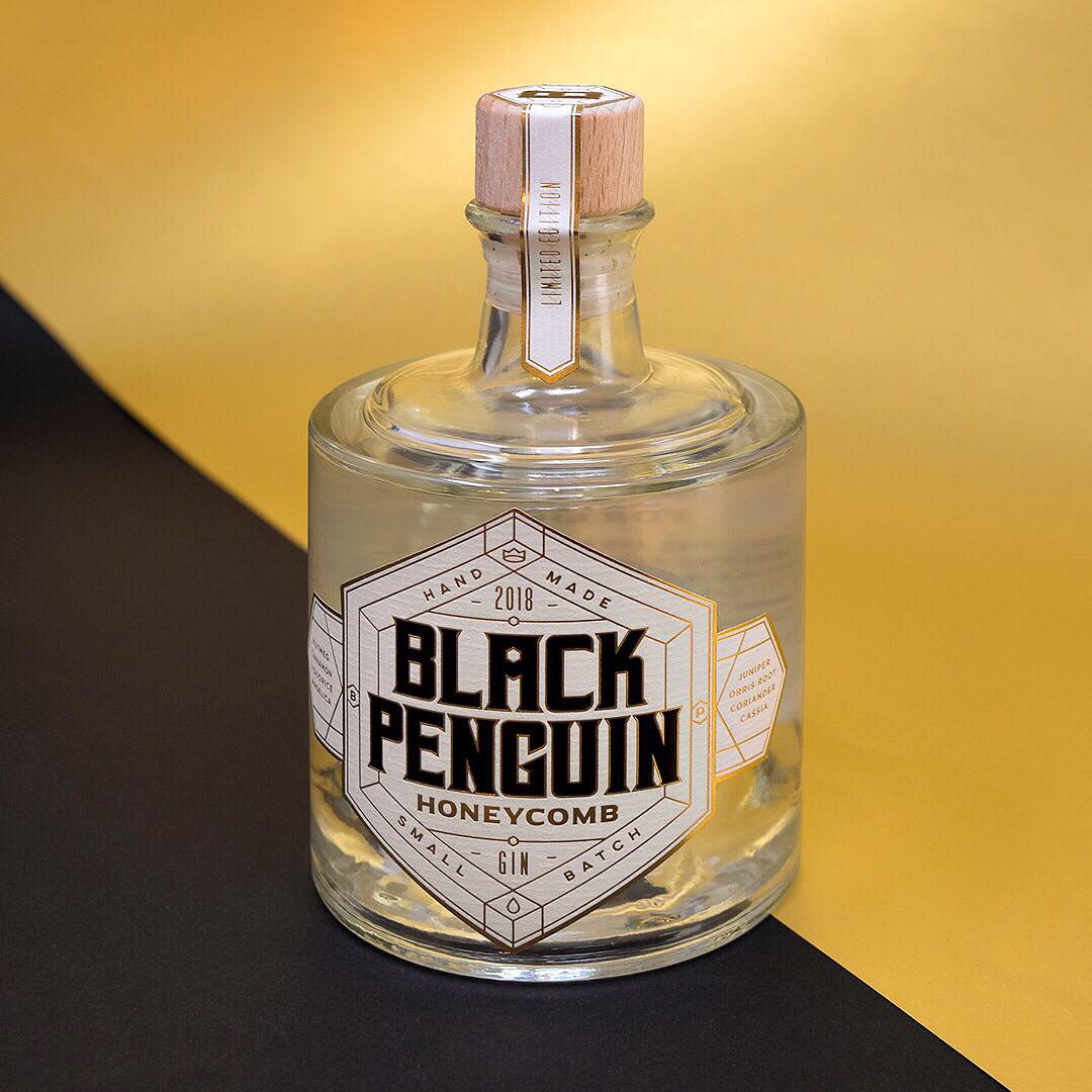 Bunker_Creative's tweet photo. Here's a little look at this year's Black Penguin. #Gin #Branding #Design https://t.co/jzcuRiP2Qj