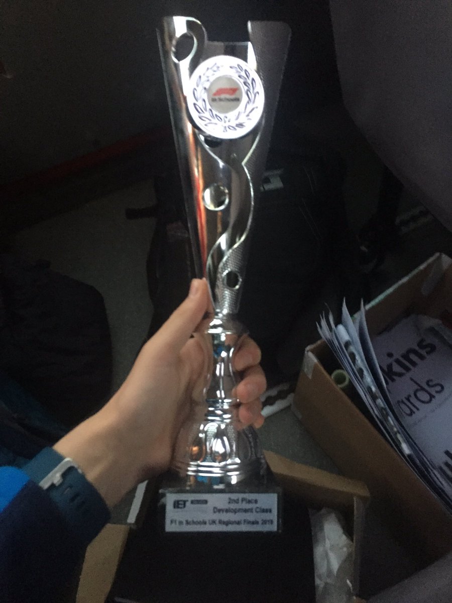 F1Momentum's tweet photo. We got 2nd place! #F1inSchools  Thanks for a great day @f1inschoolsUK https://t.co/XgCBA0k1Y1