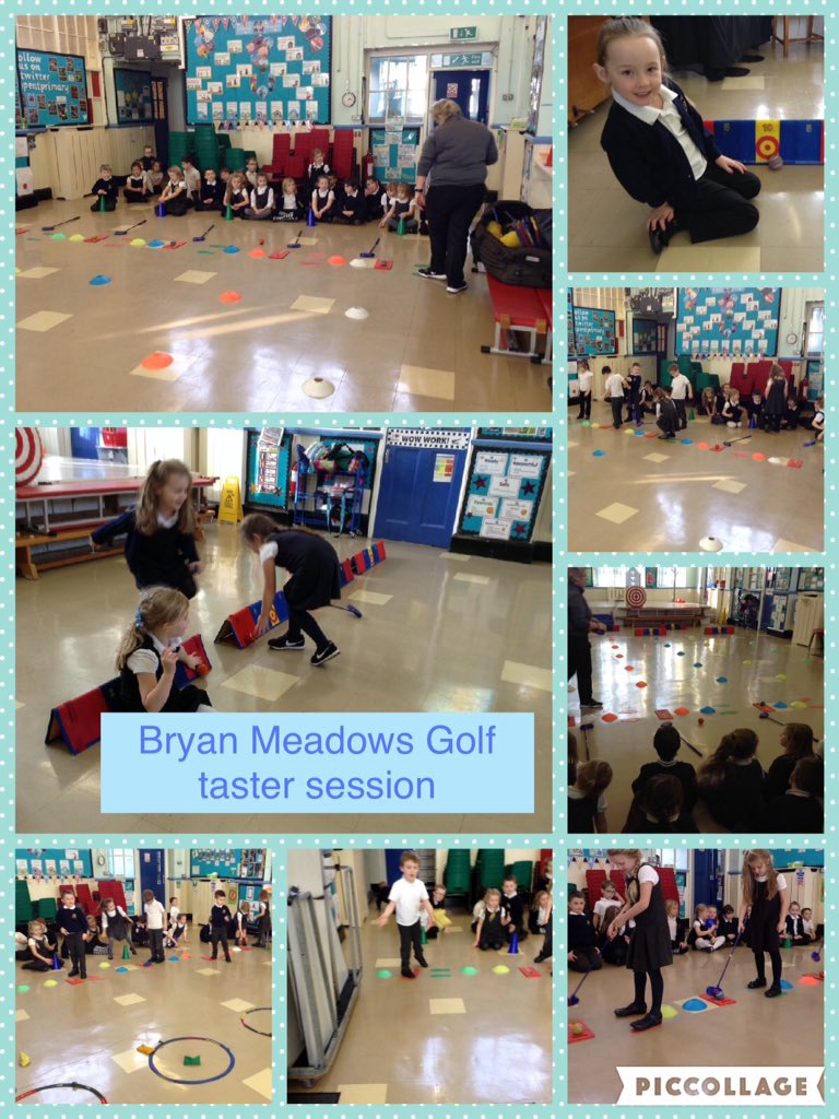 pentprimary's tweet photo. Class 1 have had a fantastic afternoon practising their golf swing with @BrynMeadows ⛳️⛳️ #class1pent https://t.co/kA7KgIEss8
