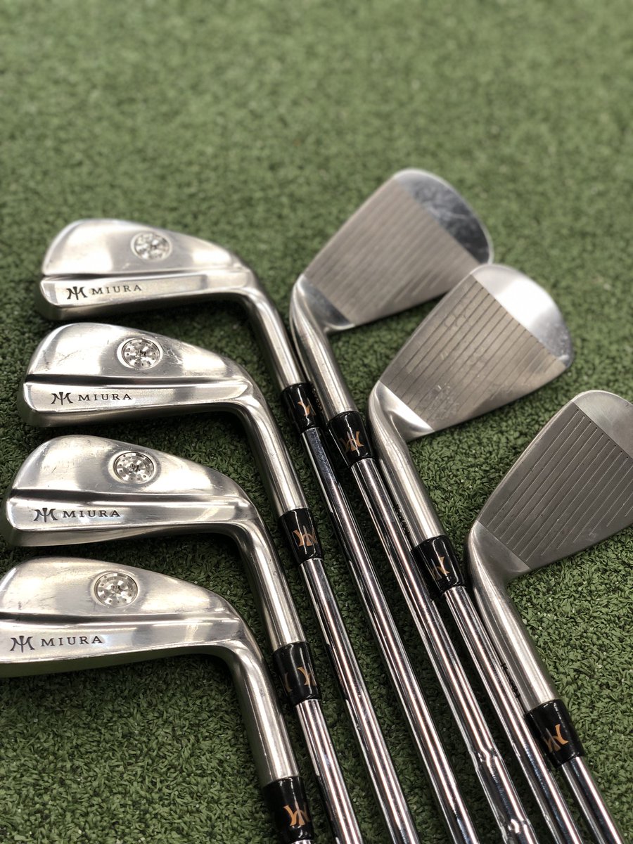 NevadaBobsUSA's tweet photo. Miura IC601 irons SALE $1000! Retail for over $2100 so this is a helluva deal. 27 holes on them w normal club chatter. KBS Tour 90 Stiff, soft stepped. Midsize CP2 golfpride grips. Will ship 📦. Call 601.713.1700 to purchase or stop by.
#miura #miuragolf #i601 #miurairons #sale https://t.co/DP7AyKdrCt