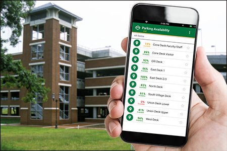 CLT_PATS's tweet photo. .@unccharlotte  Knowing where to park just got easier. New parking availability mobile website is up and running! https://t.co/HDSnoizOfl https://t.co/LU80CHOv90