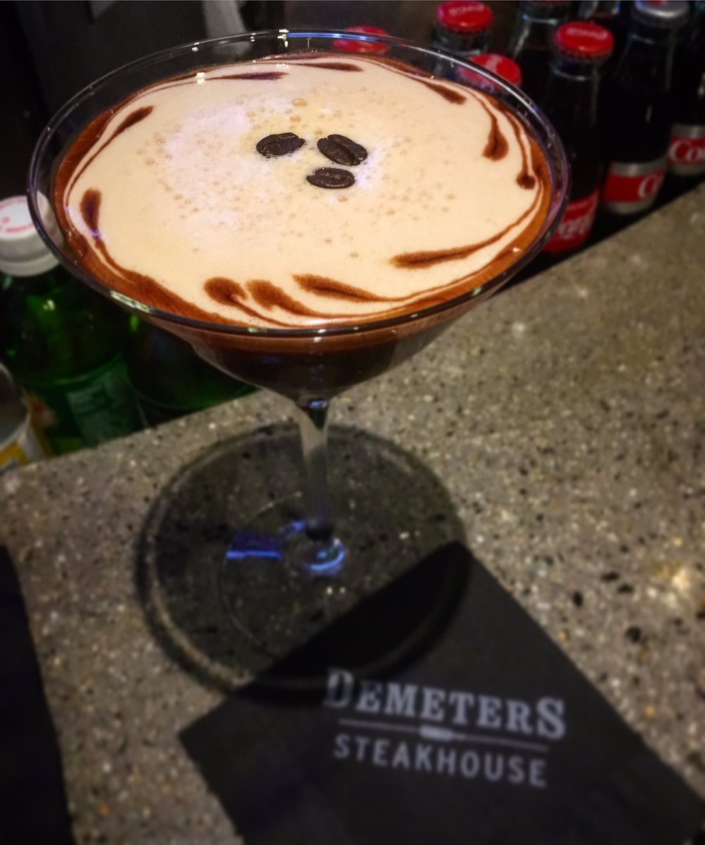 Fresh espresso makes all the difference. Join Anna and Mickie at the bar tonight for one of their signature midweek martinis. demeterssteakhouse.com
