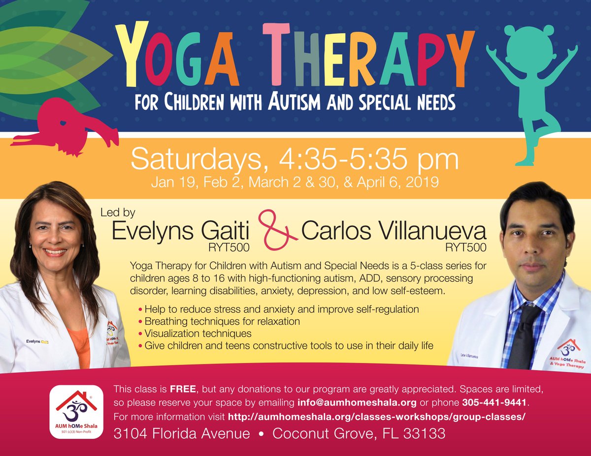 CarlosVYoga's tweet photo. Free Yoga Therapy for Children with Autism or special needs. https://t.co/ko7faFKu9w