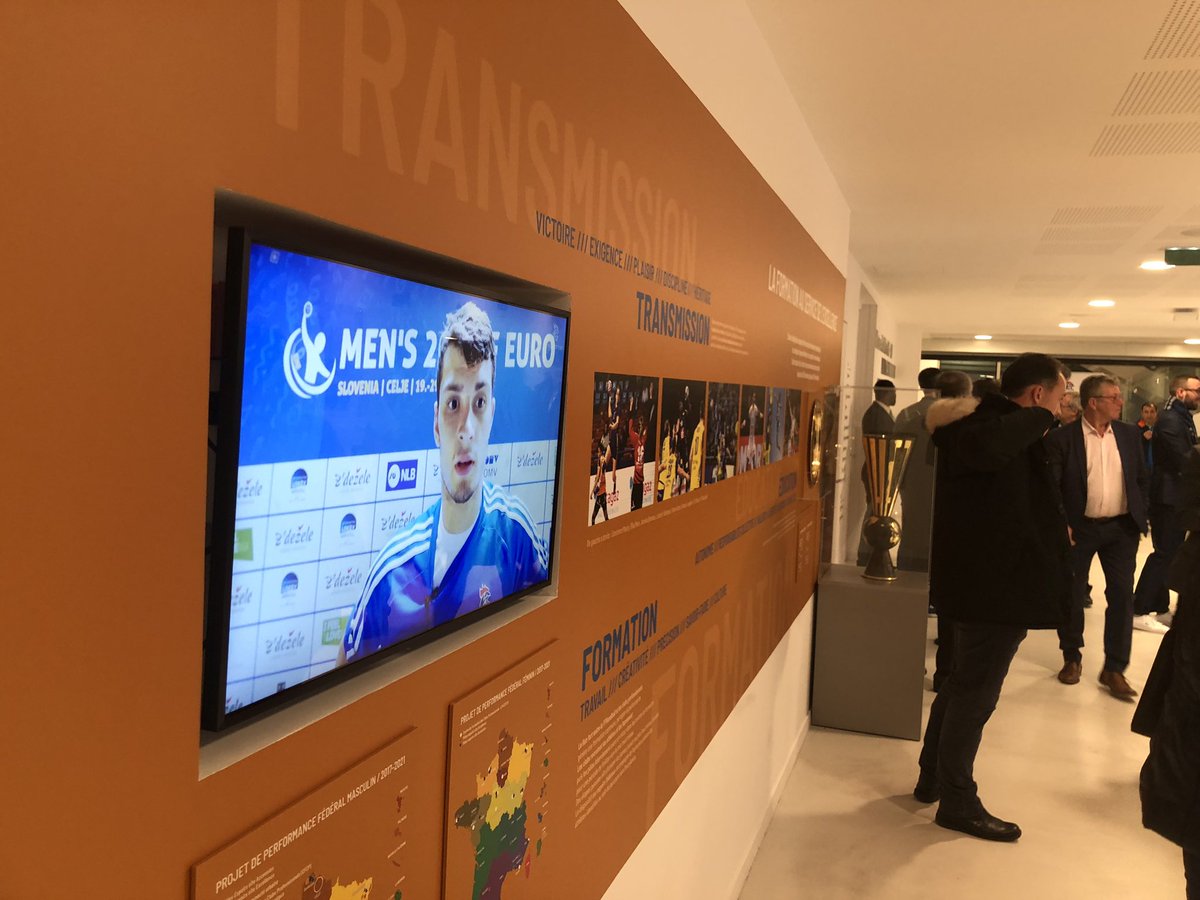 Aujourd’hui, inauguration de la #MaisonduHandball pour laquelle <a href="/AgenceMazedia/">Mazedia</a> a réalisé tous les dispositifs interactifs