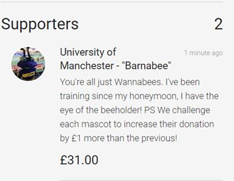 UoMSport's tweet photo. We have just entered the Mascot race at #BUCSNationals and have a challenge for other Universities to help raise money for @dannyporterf!

https://t.co/9dWiHxznvE https://t.co/xiwx7Dp5QF