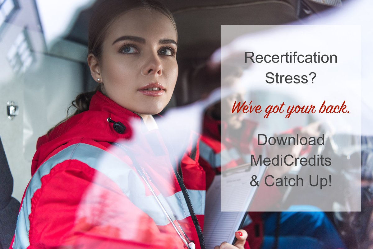 MediCreditsApp's tweet photo. We get it. Working intense hours and trying to catch up on your #NCCP requirements is HARD. Not to mention trying to squeeze some LIFE in there! Download @MediCreditsApp &amp; earn CEU’s anytime right on your phone. Check out the course overviews for FREE #emt #CAPCE #paramedic #EMS https://t.co/EXOcwVCuwW