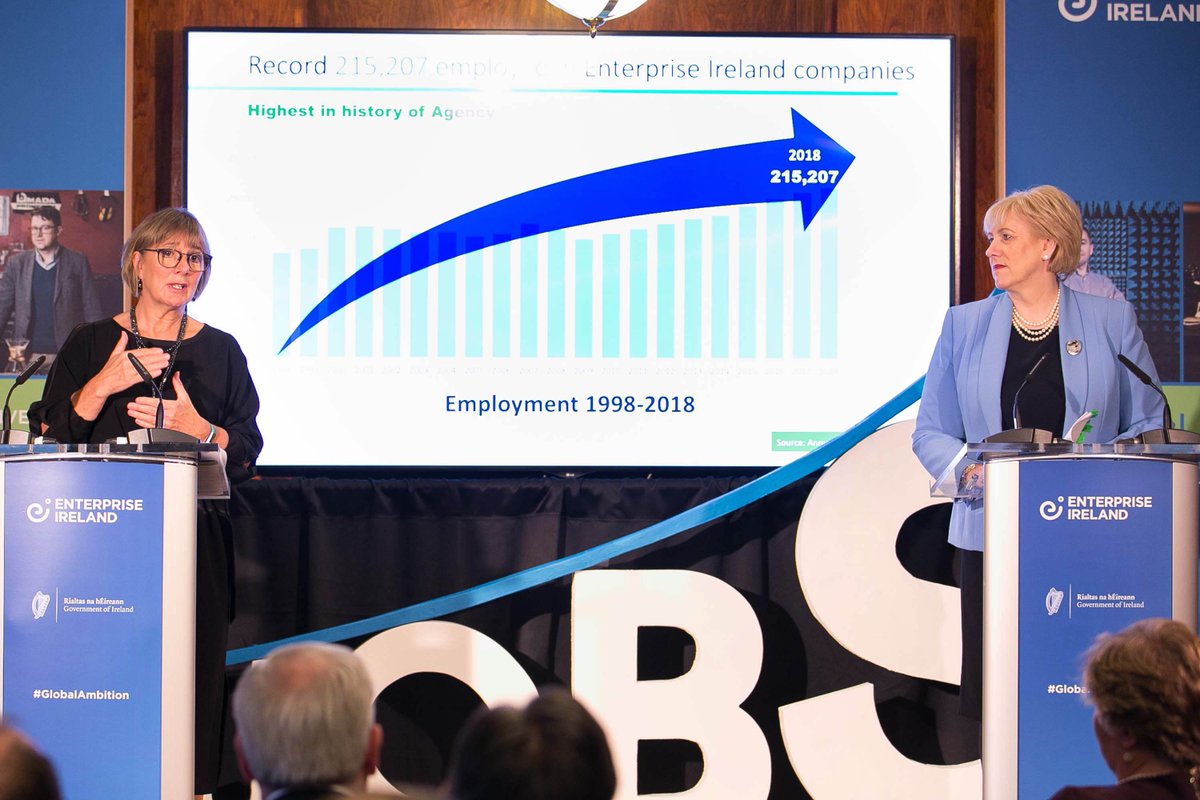 DeptEnterprise's tweet image. 18,846 new jobs were created by @Entirl supported companies in 2018. This brings the total employed in companies supported by Enterprise Ireland to 215,207, the highest in the history of the agency. Read more: bit.ly/2Cf5XlI