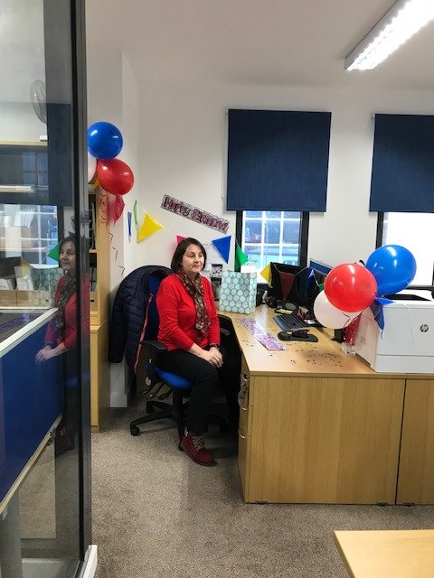 EurekaFS's tweet image. Wishing a big happy birthday to our Director Kim Baker! As you can see, the team have kindly decorated her desk for the occasion, onwards with the celebrations!