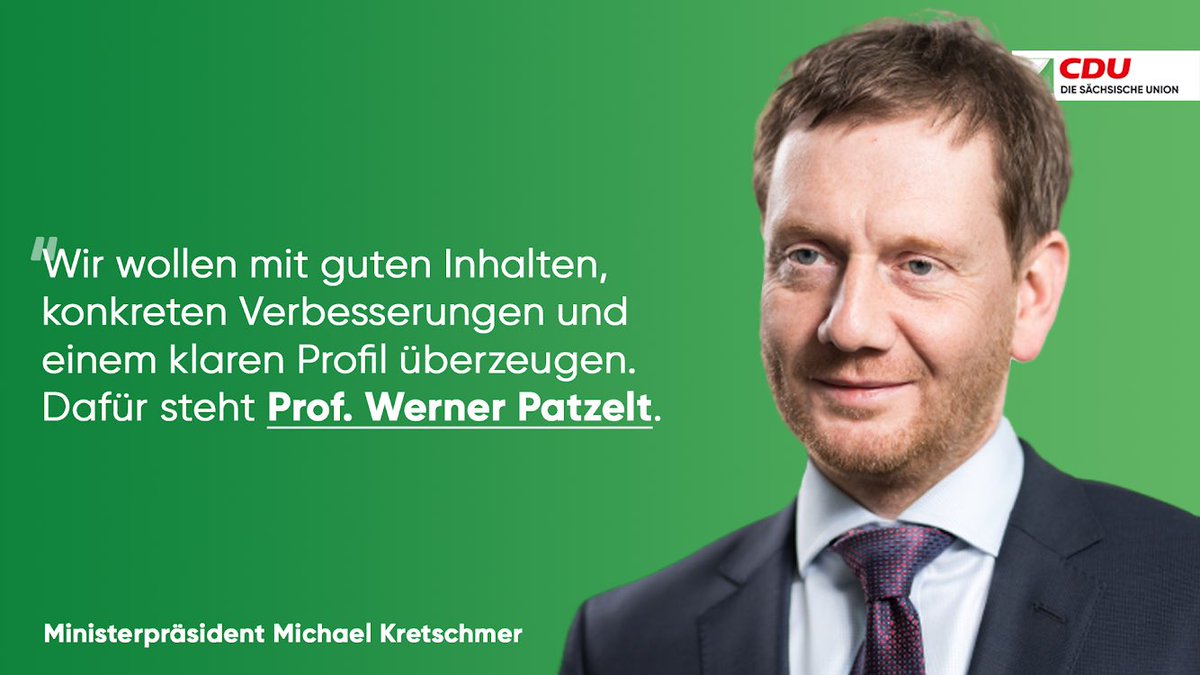 cdusachsen's tweet photo. Prof. Werner #Patzelt ist eine echte Verstärkung für unser Team. Die nervösen Reaktionen unserer politischen Mitbewerber zeigen nur, dass wir auf dem richtigen Weg sind. #Sachsen2024 https://t.co/B7Y9ZEhf2b