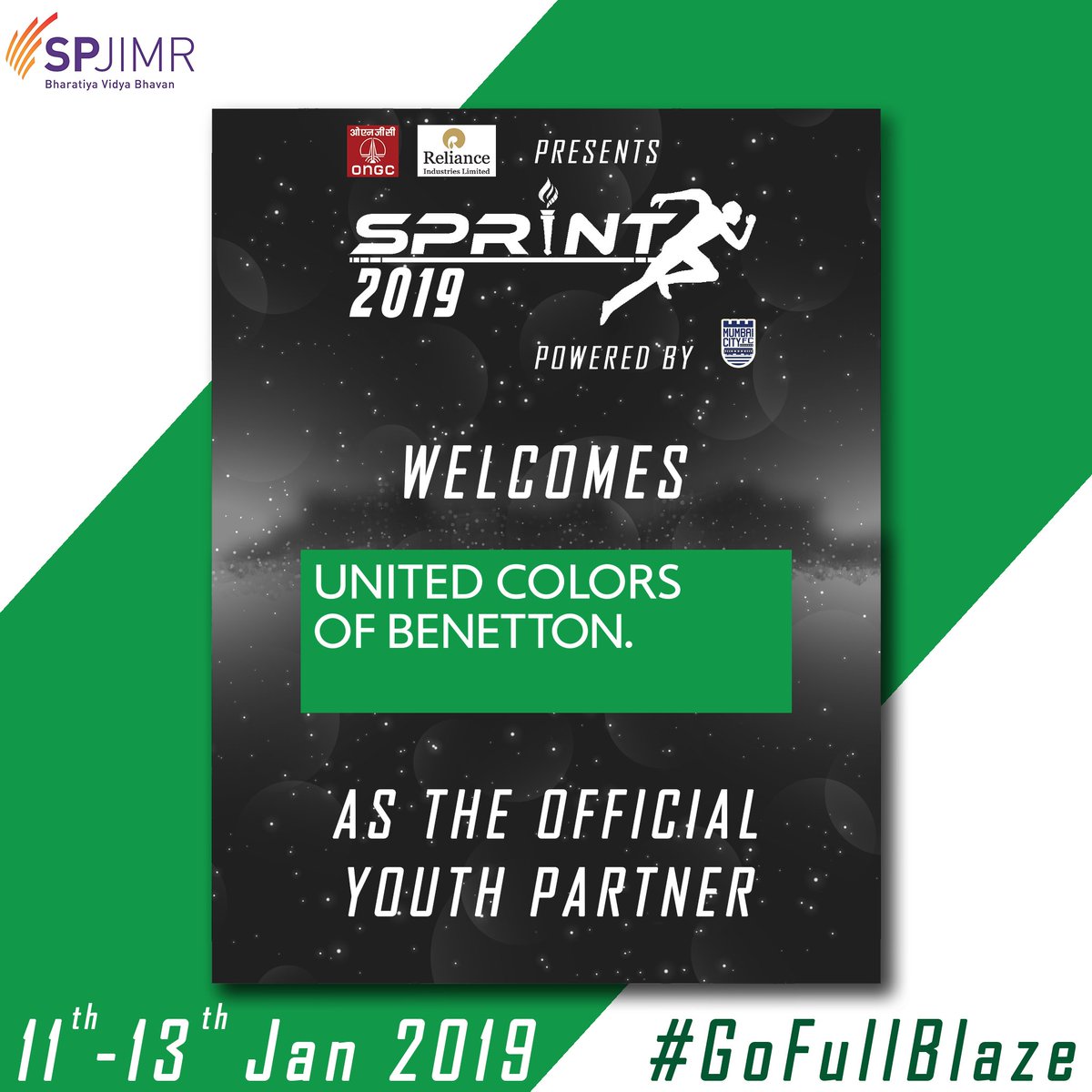 SPrint_SPJIMR's tweet photo. Colors of joy, colors of togetherness, colors of fire, colors of SPRINT! Welcoming @benetton_india to add more vibrant shades to the festival of Sports.

#Colours #Colors #Sprint19 #IamSPJIMR #Benetton https://t.co/85rtqqmscV
