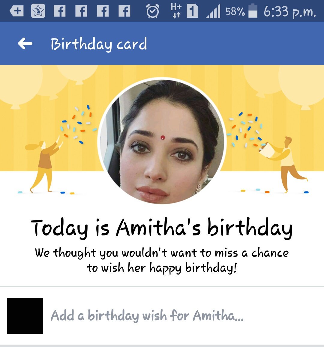 Tamannaahkerala's tweet photo. @tamannaahspeaks #AskTamannaah mam today my friend #amitha's birthday please wish tammi #AskTamannaah #Tamannaah #TamannaahBhatia https://t.co/LV6khNI6W4