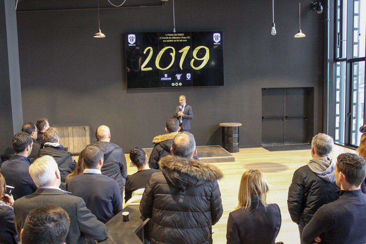 AngersSCO's tweet photo. C’est désormais une tradition ! Le Président @SadSaidchabane présente ses vœux à l’ensemble des collaborateurs d’Angers SCO pour la nouvelle année ! #LaForceDuSCO https://t.co/ODePukDyWY