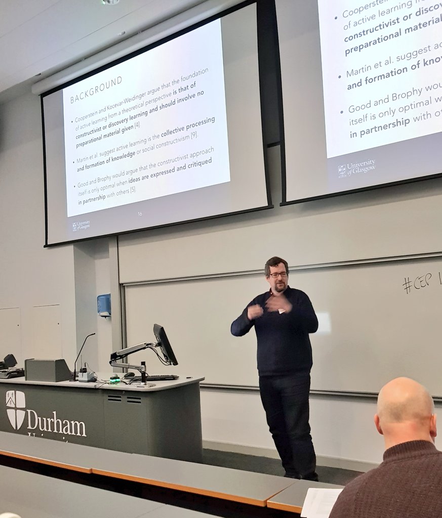 AnnaVasilchenko's tweet photo. Joseph McGuire @josephmaguire from @UofGlasgow presents his and his colleagues uptake to active learning in a cyber security course. Great presentation as usual, Jo ;-)
#CEP19 https://t.co/ZrJi6ZHpYJ