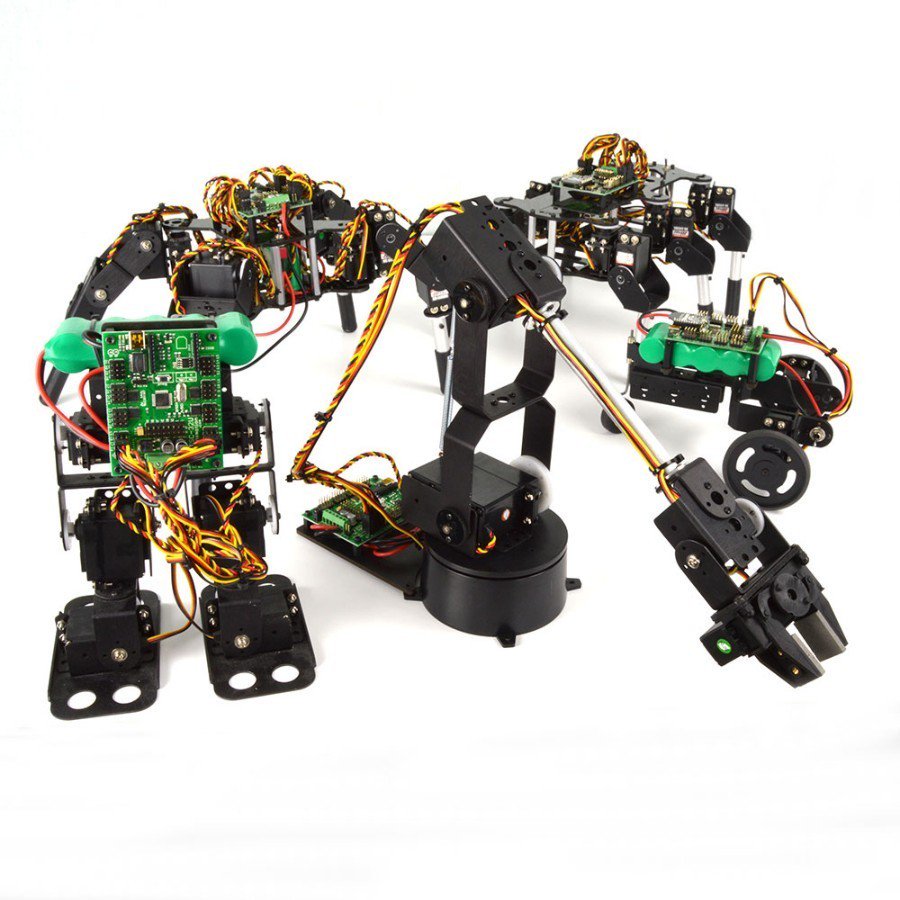 RobotShop's tweet photo. This #Modular bracket-based construction kit allows you build five different robots https://t.co/XJ1ZfI188i #RobotShop #Lynxmotion #SES https://t.co/eUt5QKI7yT