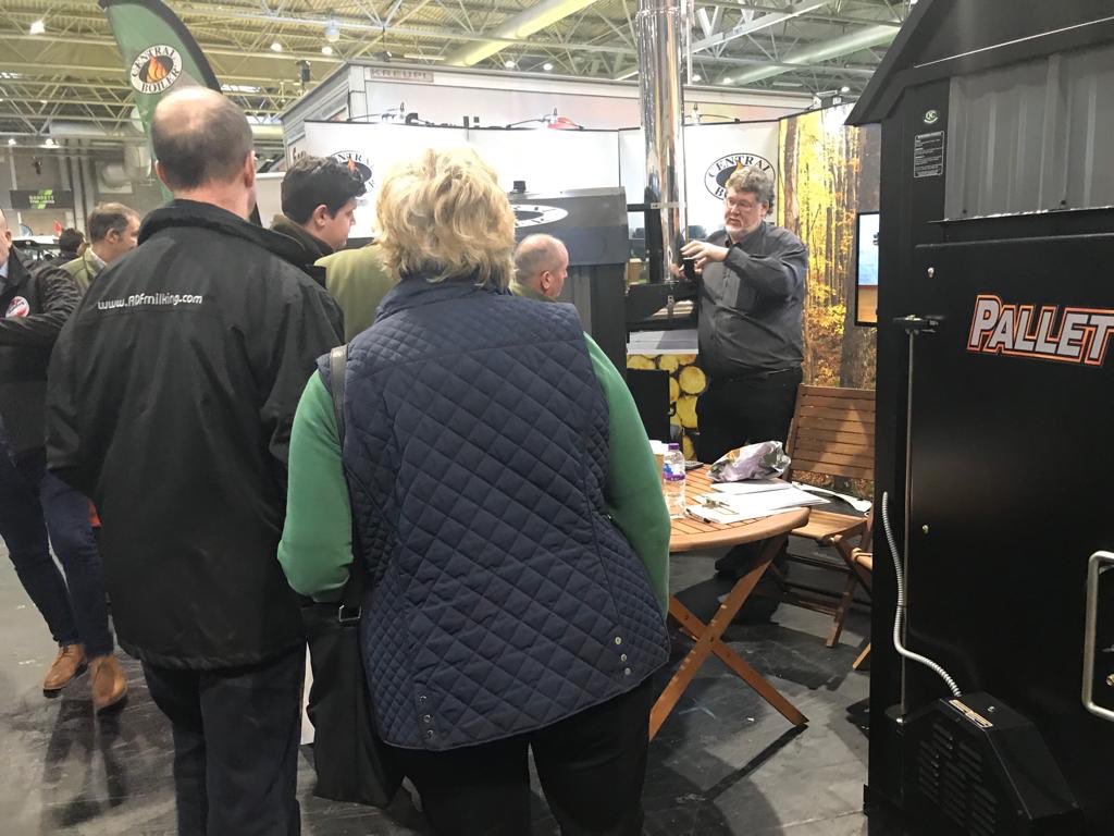 CB_Biomass's tweet photo. Having a busy day chatting @lammashow - come and join the fun at stand 18.304 and learn about our two new Central Boilers #LAMMA2019 #centralboileruk https://t.co/TNrphOrsvB
