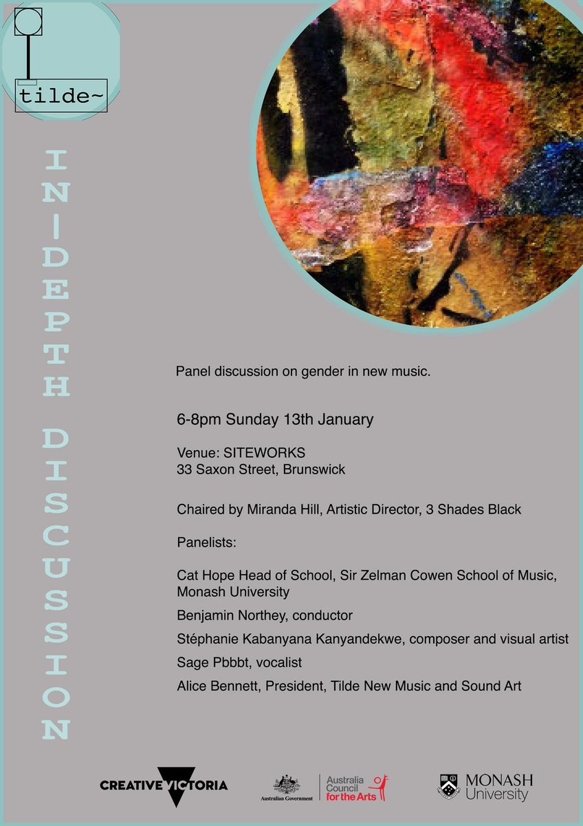 SKKArchive's tweet photo. Honoured to be speaking w/ a stellar lineup of panellists this Sun 13th Jan for @TildeNewMusic Week 2019. FREE but tix essential: https://t.co/m7eIHTEkvn. In depth discussion on actions beyond conversation on gender in new music. #newmusic #exploratorymusic #equity #genderinmusic https://t.co/eZwoYZ8dlG