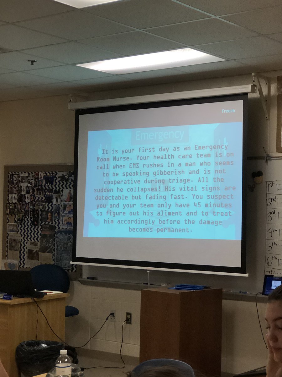 Amy_Ferrer_FPC's tweet photo. Loving this escape room activity in @Mrs_ButlerATC’s class this morning! How cool is that invisible ink?! #mhspln https://t.co/197ECoRi0O