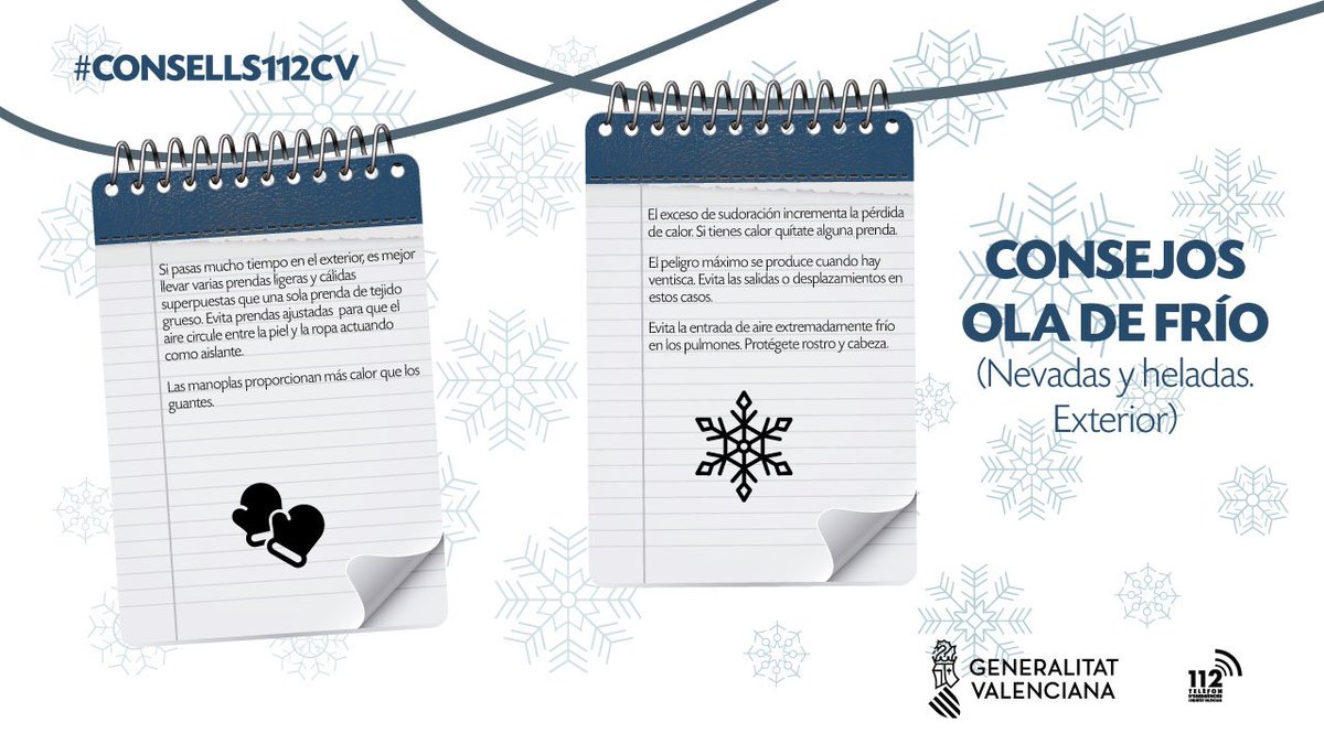 📋Emergencias recomienda extremar precauciones ante la llegada de la #oladefrío❄️
bit.ly/2VFzL44