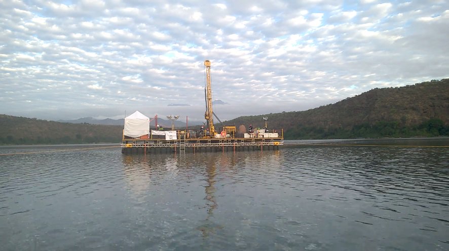 BritGeoSurvey's tweet photo. Annual Science Review story 8: DeepCHALLA is an international project we're in, drilling into sediment from Lake Challa to understand #climatechange in equatorial #EastAfrica. For more see https://t.co/Wxtvm2e5vV, for more stories https://t.co/752YwCtat6 #BGS4GlobalGood https://t.co/OU2HlibTH9