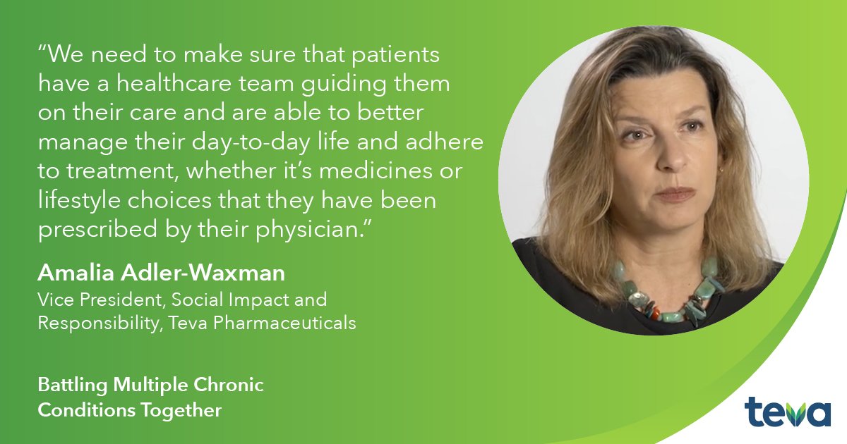 TevaUSA's tweet photo. What’s next for Teva and its partners on #MultipleChronicConditions?  Watch our video to find out: https://t.co/qTDhufAnCw #BeatNCDs https://t.co/CX9AVqlay2