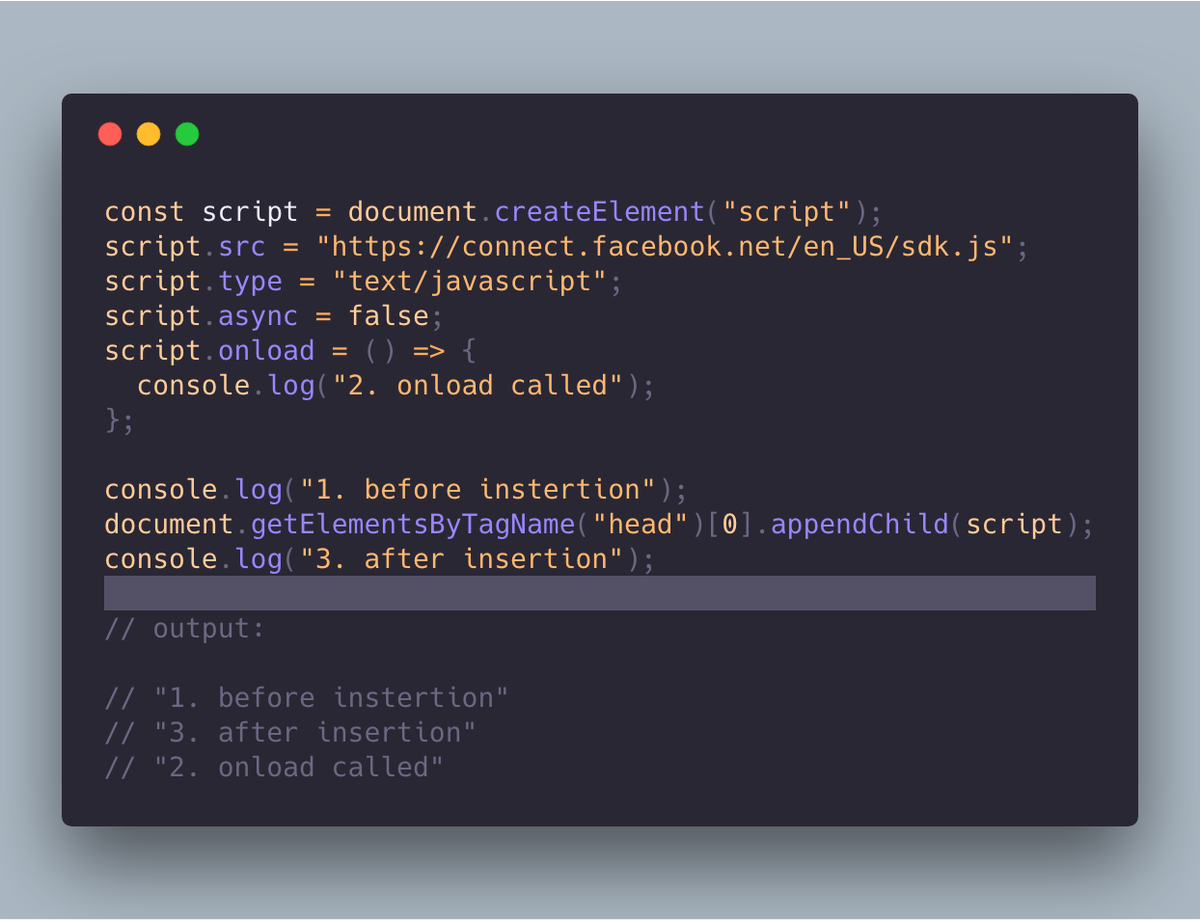 melkornms's tweet photo. Hey #javascript nerds, anyone can explain why isn't it logged 1., 2., 3.? https://t.co/bfmpvpyVaM
#javascript #script #load #synchronously