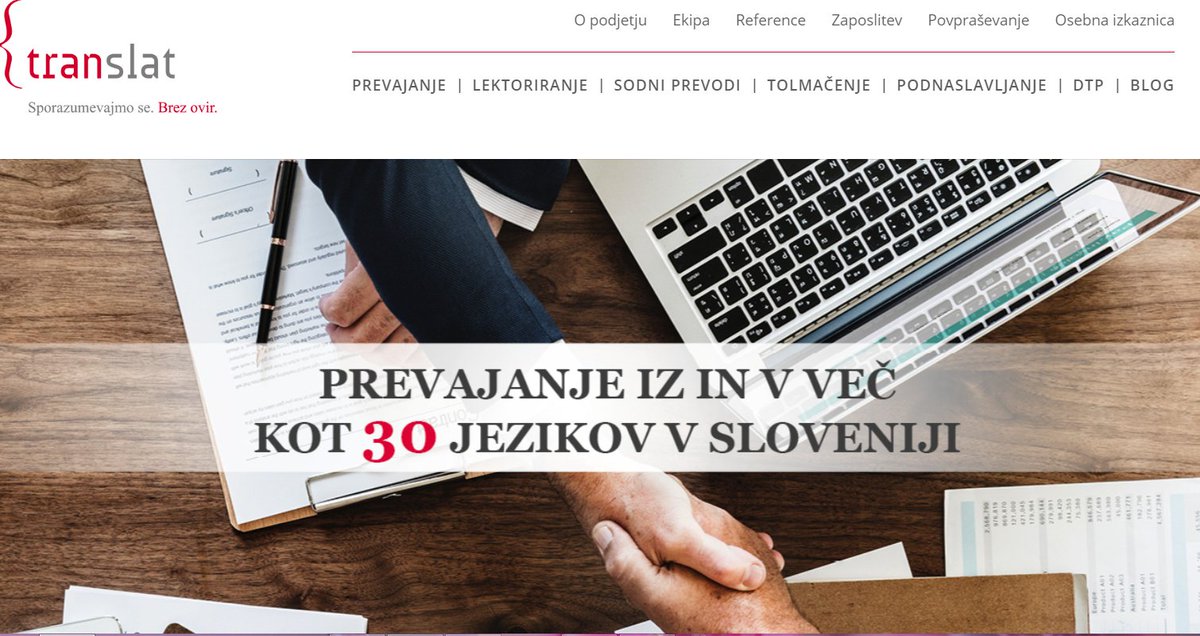 TRANSLAT's tweet photo. V novo leto smo pri Translatu stopili s prenovljeno spletno stranjo, ki jo najdete na https://t.co/K6DIenCtri
#Translat #NewWebsite #NewBeginnings #CorporateWebsite https://t.co/TCMuZAqAhF