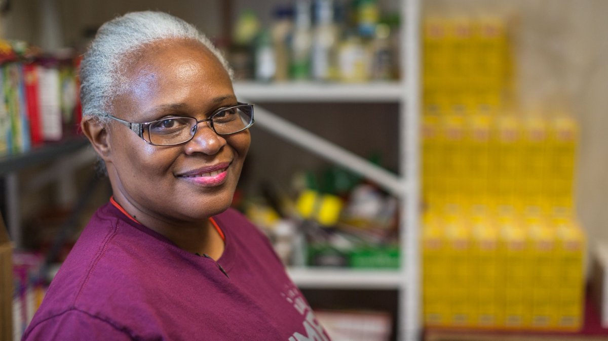 Meet Rose, a volunteer who runs her church's food pantry.

"When the children come through the pantry and get really excited about basic food, it makes you realize that they don’t have a lot – and it’s really touching to see how much of a difference you’re making in their lives.”