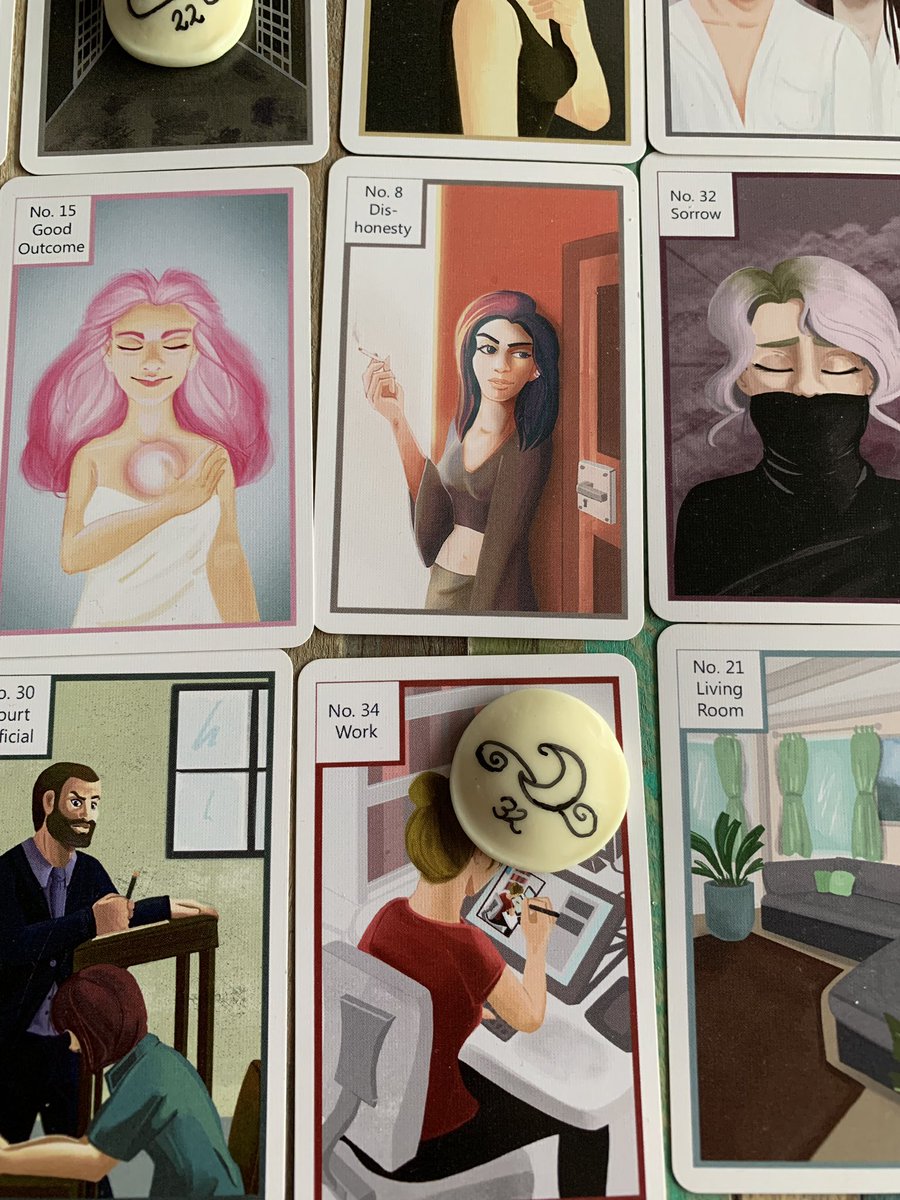 thecardgeek's tweet image. Look at sneaky Dishonesty sat next to good outcome rubbing the shine off a little ... just shows you that stress can ruin things so easily! #kipperkarten #kippercards