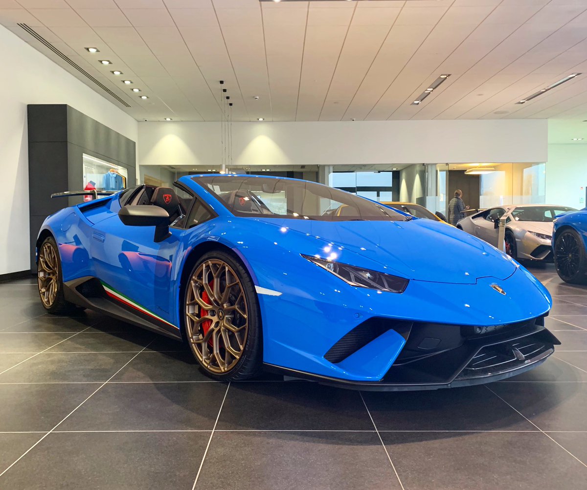 H.R Owen Lamborghini on Twitter: &quot;This Blu Le Mans Huracan Performante Spyder looks just as dreamy up close in the showroom... Just imagine what it would look like on your driveway ? #