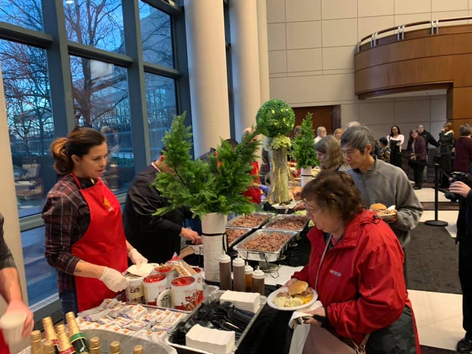 IAFF2068's tweet photo. Your #IAFF2068 #FairfaxFirefighters served over 600 #FairfaxCounty residents and community leaders (HOA leadership, Fairfax County Chamber of Commerce) including Board of Supervisors at Chairman @SharonBulova's New Year reception. #Local2068 https://t.co/On9rty2RRT