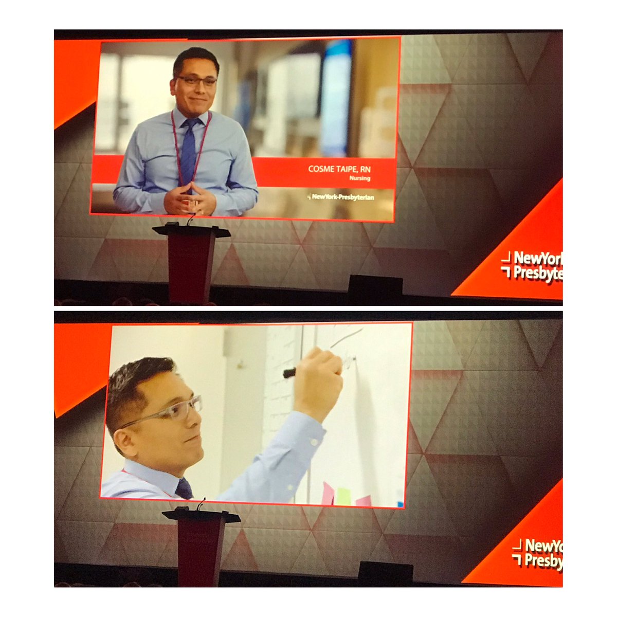 RhodaRedulla's tweet photo. SO proud of our very own Cosme Taipe, NYP-WC Project Manager for Nursing sharing a great success story on standardization! #safety #zeroworkplaceharm 2019 NYP Kickoff! @CosmeTaipeRN @nurseraso @marygnyny @WillieMManzano @melissafong @ger9041 @StephanieANolan https://t.co/JcXmKxy9NV
