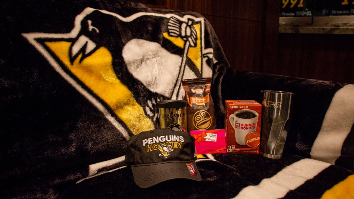 Pittsburgh Penguins (@penguins) on Twitter photo Our guys head out on the road
Their winning ways shall not be slowed
The players are full of energy
Stay awake so you can see
Late Pacific Division games can be rough
But <a href="/DunkinPgh/">Dunkin' Pittsburgh</a> is here to give you the good stuff
It's no sin - RETWEET to win! Rules: pens.pe/2Rk1Nnc Our guys head out on the road
Their winning ways shall not be slowed
The players are full of energy
Stay awake so you can see
Late Pacific Division games can be rough
But <a href="/DunkinPgh/">Dunkin' Pittsburgh</a> is here to give you the good stuff
It's no sin - RETWEET to win! Rules: pens.pe/2Rk1Nnc