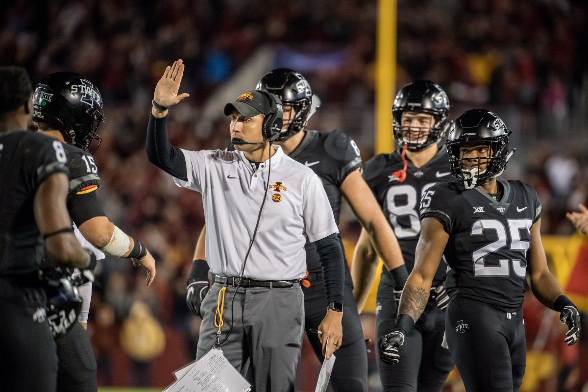 Head Coach Matt Campbell honored as the 2018 Grant Teaff Coach of the Year by the FCA. 

#WinInTheDark 

🌪🏈🌪