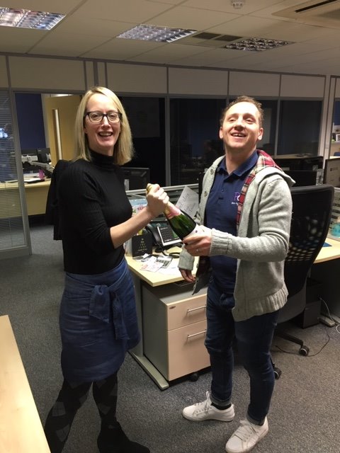 PCS_Shelley's tweet photo. @DellEMCUKI Great day, yesterday at PCS Towers for the Dell Hype Day.  Well done to @PCS_Martin &amp; @PCS_Damian champagne all around.🍾#belikePCS https://t.co/ru7ysYikqT