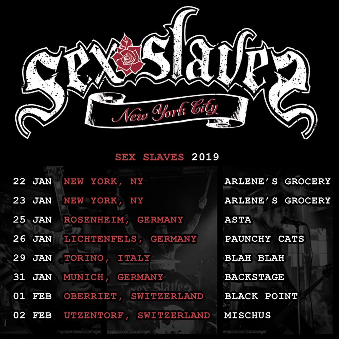 SSS 2019 TOUR DATES + All Europe shows feature @raygun_rebels 
#sexslavesmusic #tour #concert #paunchycats #backstage #blahblah #eric13 #delcheetah #jbomb #longlivethedead #saywhat