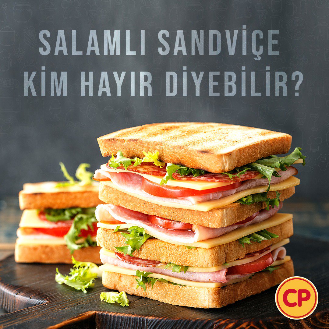 CP_Turkiye's tweet photo. Nefis peynirler ve taptaze yeşilliklerle zenginleştirilmiş kocaman bir salamlı sandviçe kim hayır diyebilir? 🤤
#CP #CPTurkiye #CPSalam https://t.co/Lmb560lnGx