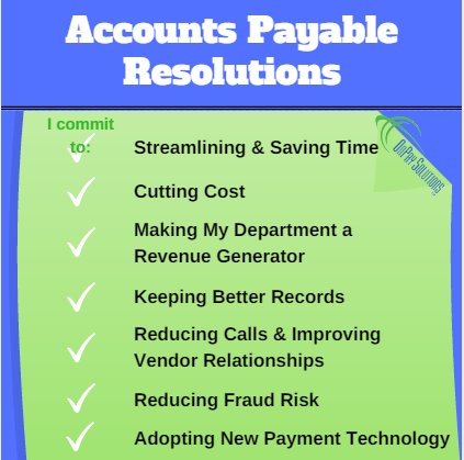 OnPaySolutions's tweet image. New Years Resolutions? If any of these match yours, we can help! 
Learn More: bit.ly/2TzZs3Z
#Controller #improveprocesses #automation #accountspayable #paymentscanchangeeverything