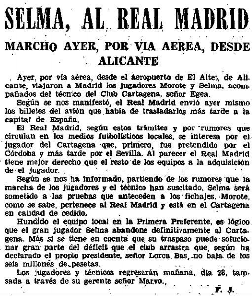 EfeseHistoria's tweet photo. Hoy cumple 66 años Antonio Selma. Cartagenero que fichó el Madrid y cedió al Castellón. Ahora es pastor evangélico https://t.co/NOgamBzXOp