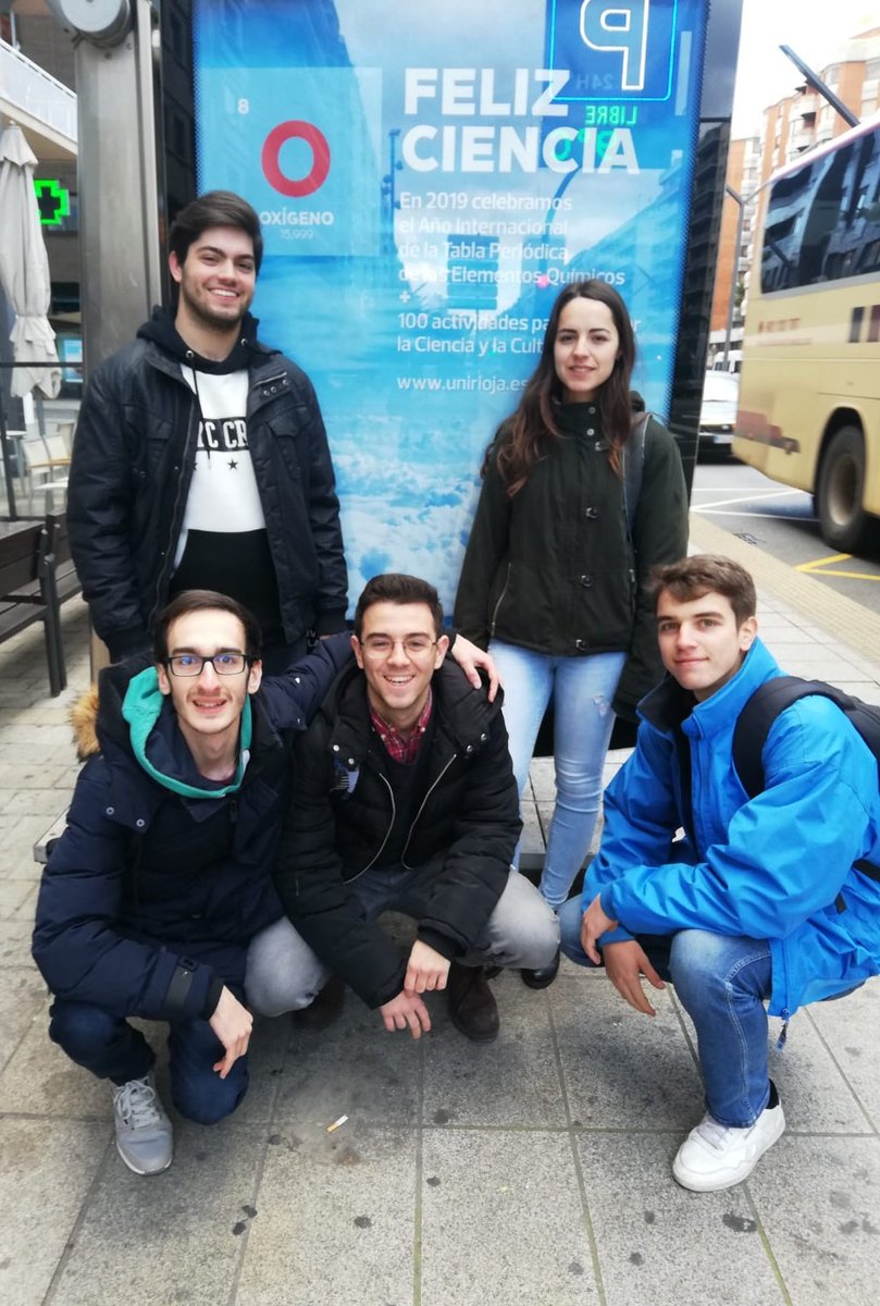 De parada en parada y tiro para conseguir toda la tabla!
#iypt2019 #UCCUnirioja #IYPTUnirioja #iupac100 #unirioja #EncuentraTuElementoUR #ChemGo <a href="/IUPAC/">IUPAC</a> <a href="/JovenesQuimicos/">Jóvenes Investigadores Químicos (JIQ-RSEQ)</a> <a href="/RSEQUIMICA/">RSEQ</a>