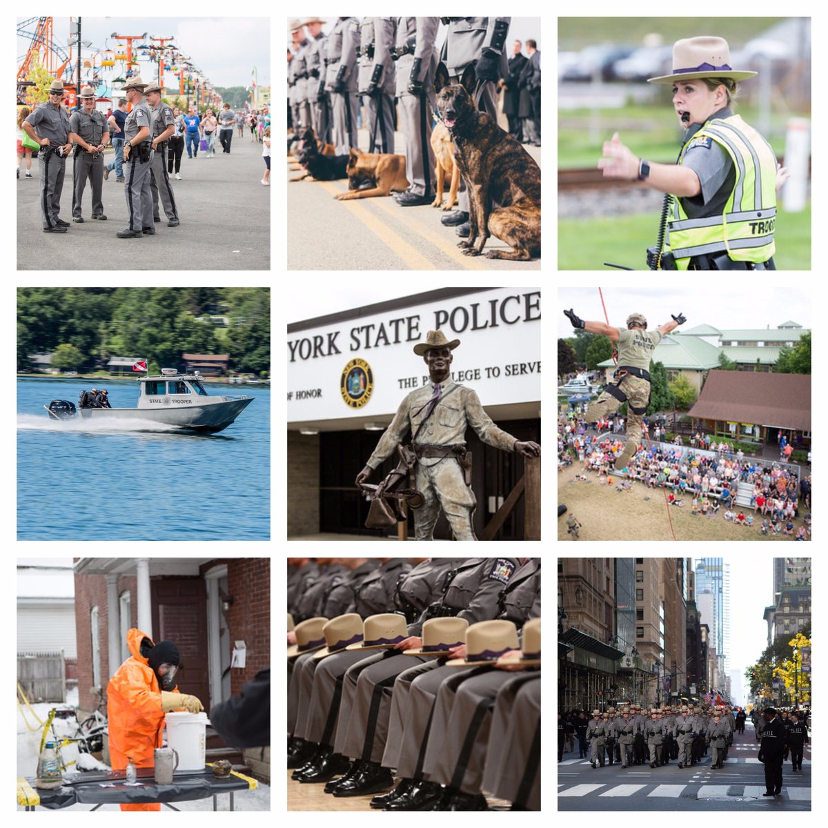 nyspolice's tweet photo. Today is #LawEnforcementAppreciationDay. To serve and protect the people of New York is a privilege and honor. We appreciate your support. https://t.co/l8fMKDkzjE