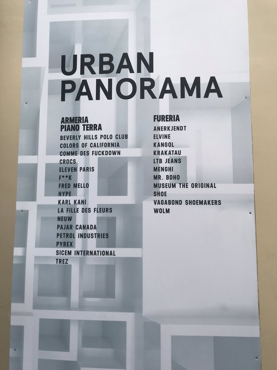 Le #pittiuomo c’est aussi ça. Des noms comme Crocs ou Eleven Paris. Quand on voit ça, Nicolò et moi, on se rappelle alors qu’on a d’autres espaces à voir.